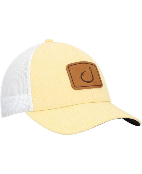 Men's Yellow, White Lay Day Trucker Snapback Hat