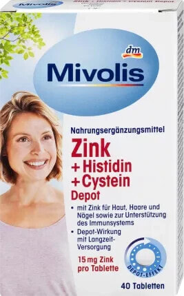 Zink + Histidin + Cystein Depot, Tabletten 40 St., 19 g