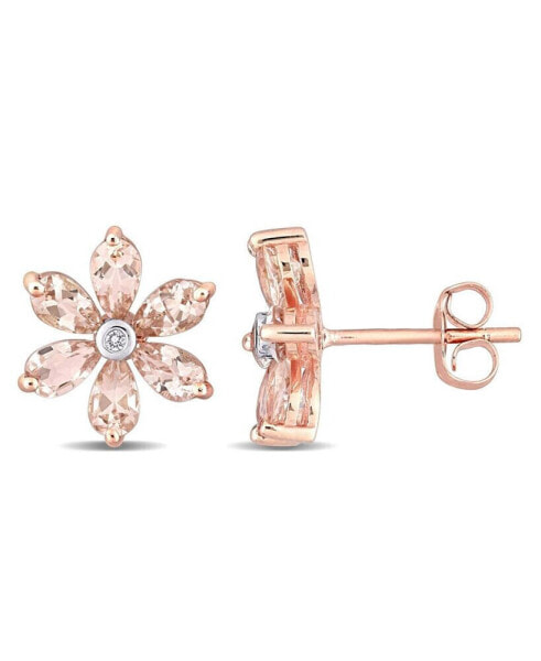 Серьги Macy's Morganite Floral