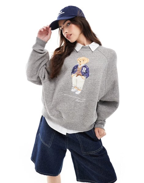 Polo Ralph Lauren sweatshirt with bear logo in grey