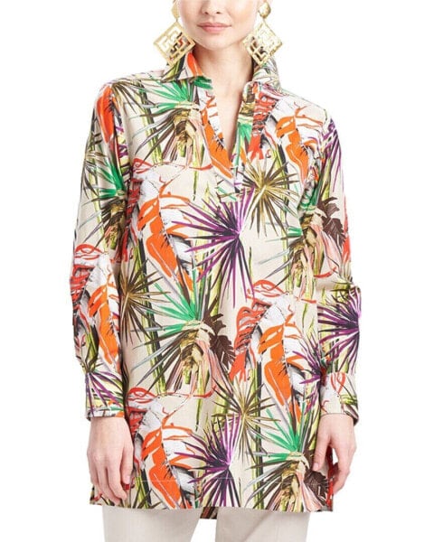 Natori El Nido Printed Poplin Top Women's S