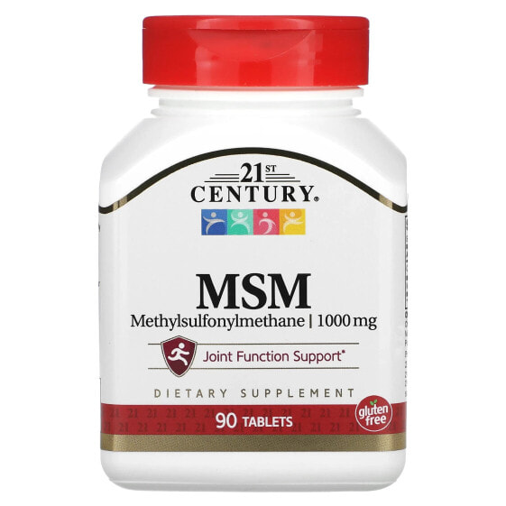 Витамин для мышц и суставов 21st Century MSM, 1,000 мг, 90 таблеток.