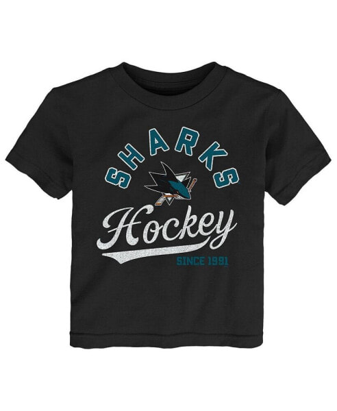 Toddler Boys and Girls Black San Jose Sharks Take the Lead T-shirt