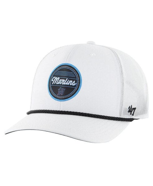Men's White Miami Marlins Fairway Trucker Adjustable Hat