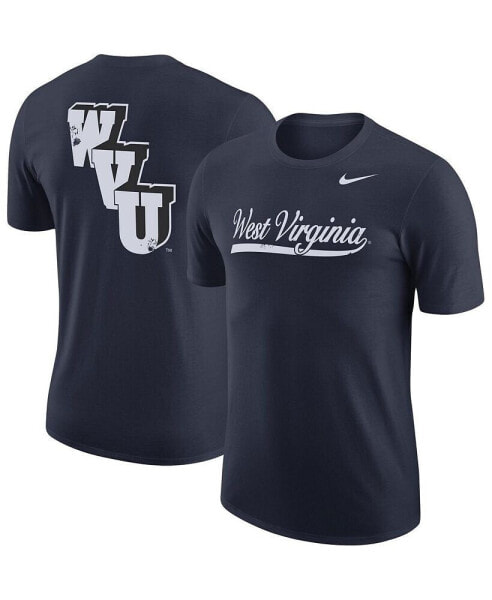 Men's Navy West Virginia Mountaineers 2-Hit Vault Performance T-shirt