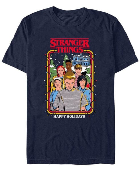 Men's Stranger Things Snowy Group Short Sleeves T-shirt