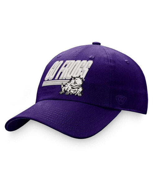 Men's Purple TCU Horned Frogs Slice Adjustable Hat