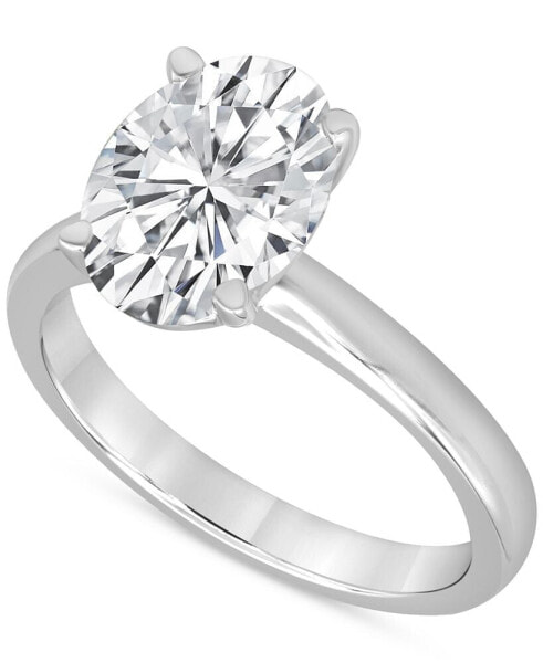 Certified Lab Grown Diamond Oval-Cut Solitaire Engagement Ring (5 ct. t.w.) in 14k Gold