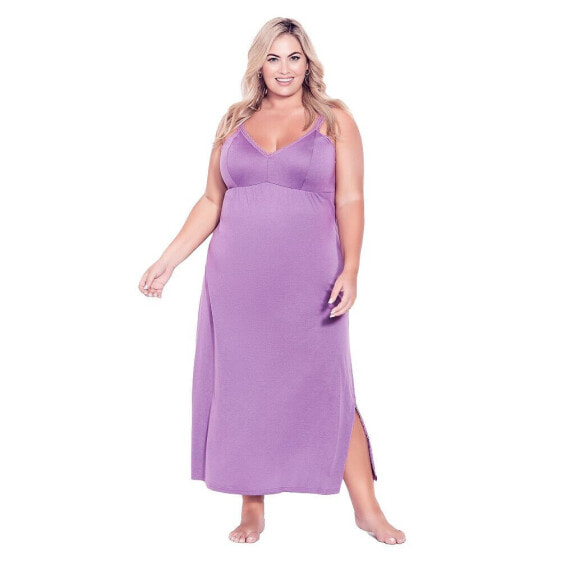 Plus Size Lace Trim Maxi Sleep Dress