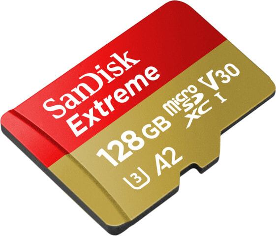 SanDisk Extreme - 128 GB - MicroSDXC - 160 MB/s - 90 MB/s - Class 3 (U3) - V30