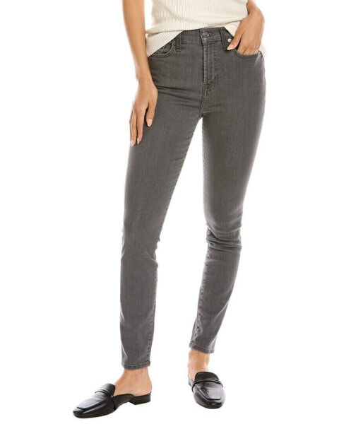 7 For All Mankind Gwenevere Steel Grey High-Rise Straight Jean Women's Grey 23