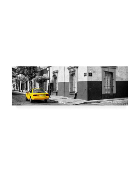 Philippe Hugonnard Viva Mexico 2 Colorful Mexican Street with Yellow Taxi III Canvas Art - 15.5" x 21"
