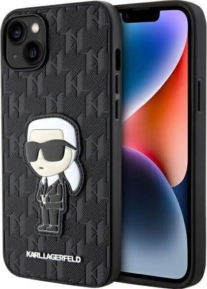 Karl Lagerfeld Etui Karl Lagerfeld KLHCP14MSAKHPKK Apple iPhone 14 Plus czarny/black Saffiano Monogram Ikonik