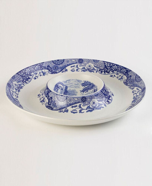 Dinnerware, Blue Italian Chip & Dip, 14.5"