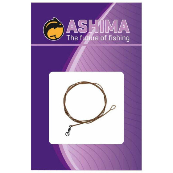 ASHIMA FISHING Coated Loop R Swivel 100 cm Leader