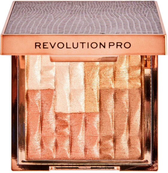 Highlighter-Puder mit Bronzer - Revolution Pro Goddess Glow Shimmer Brick Bronzer Sublime