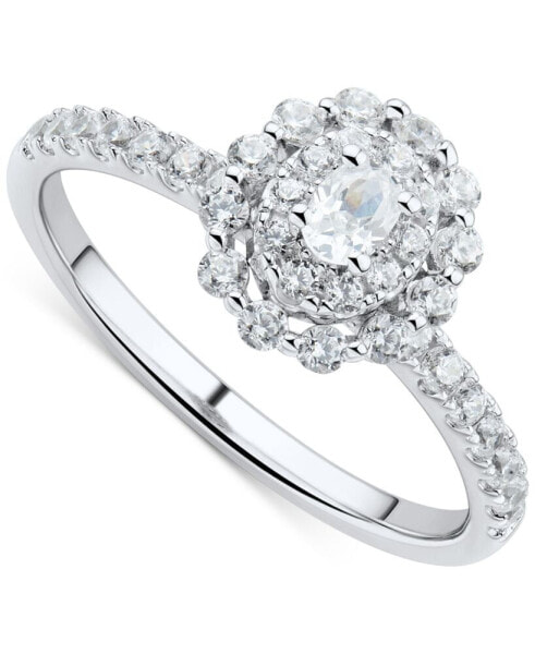 Кольцо Macy's Diamond Oval Double Halo Engagement