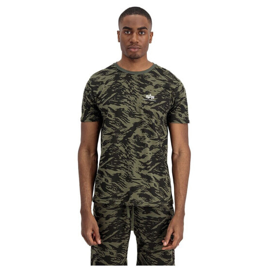 ALPHA INDUSTRIES Basic Small Logo Camo short sleeve T-shirt