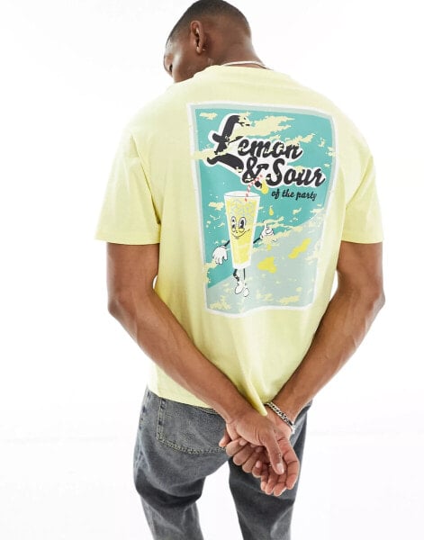 Another Influence boxy Lemon & Sour print t-shirt in yellow