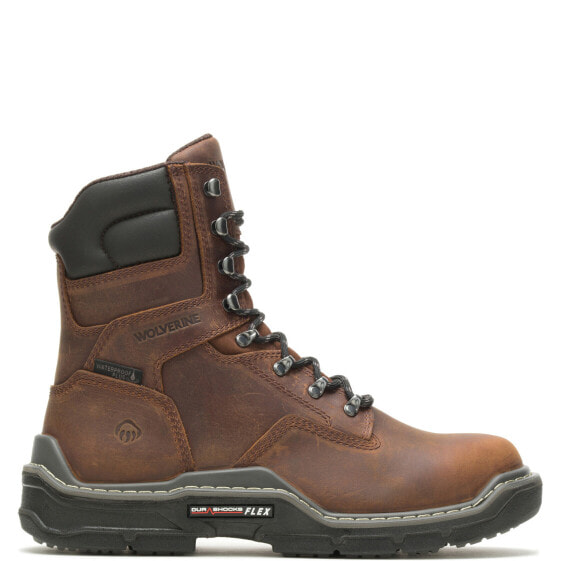 Wolverine Raider DuraShocks Waterproof 8" W210112 Mens Brown Work Boots