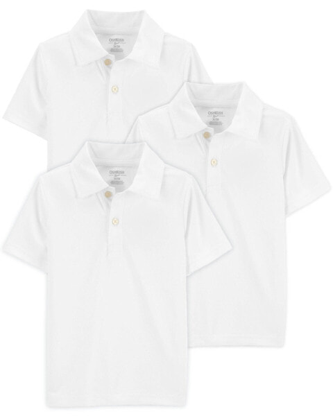 Kid 3-Pack Active Mesh Uniform Polos in Moisture Wicking BeCool™ Fabric 6