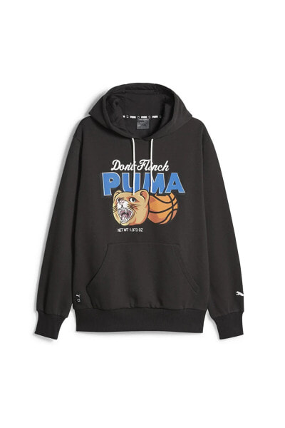 622045-01 Puma Dylan Hoodie Black Erkek Sweatshirt Siyah