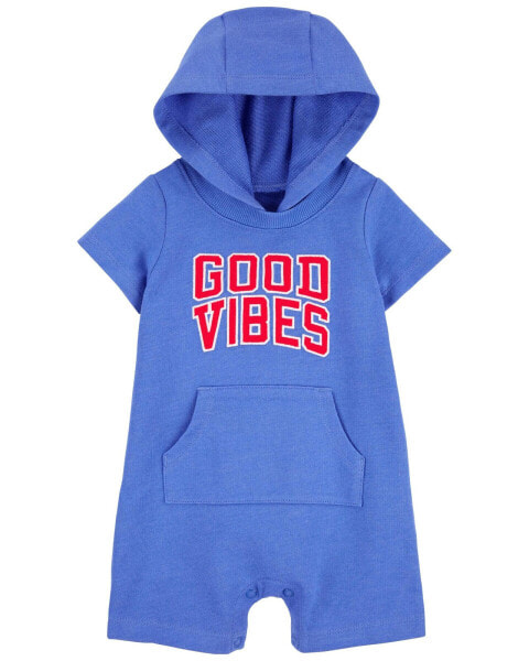 Baby Good Vibes Hooded Romper 9M