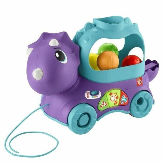 Динозавр на веревочке Fisher Price TRICERATOPS LANCE BALLES