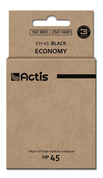 Actis KH-45 ink (replacement for HP 45 51645A; Standard; 44 ml; black) - Standard Yield - Pigment-based ink - 50 ml - 1 pc(s) - Single pack