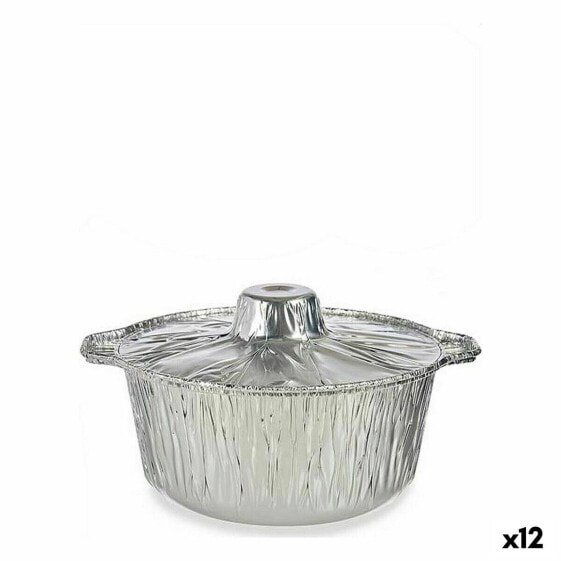 Набор посуды для кухни одноразовая фондюшница с крышкой из алюминия 25,5 x 22 x 9,5 см (12 штук) от Kinvara