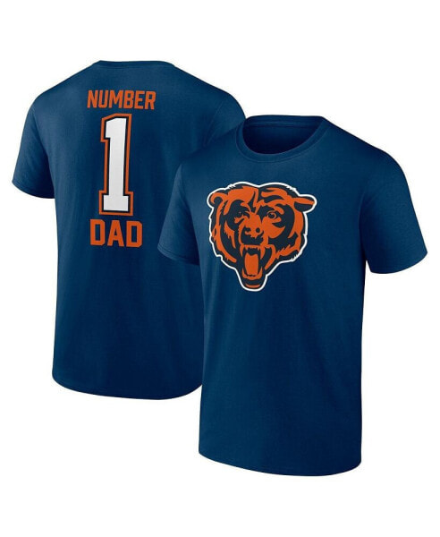 Men's Navy Chicago Bears Father's Day T-shirt