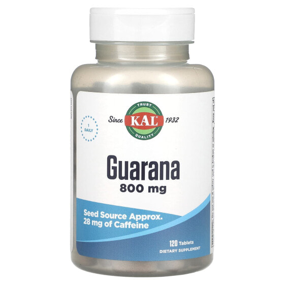 KAL, гуарана, 800 мг, 120 таблеток