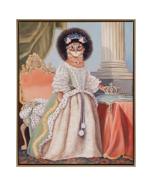 Pet Portrait Kitty Queen Charlotte Framed Canvas Wall Art