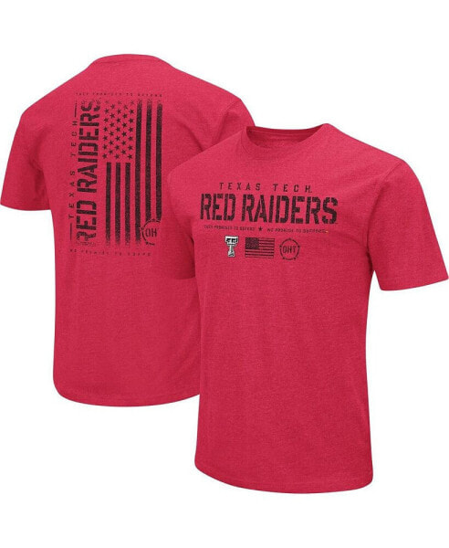 Men's Red Texas Tech Red Raiders OHT Military-Inspired Appreciation Flag 2.0 T-shirt