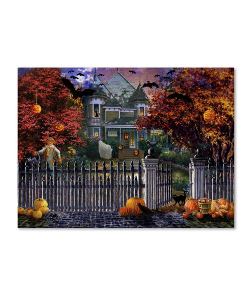 Nicky Boehme 'Halloween House' Canvas Art - 32" x 24" x 2"