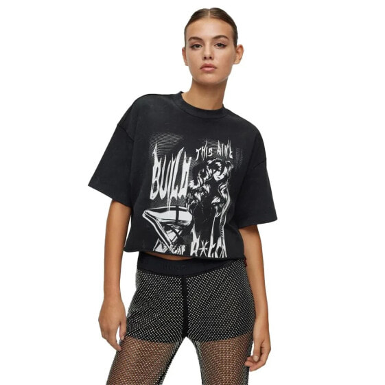 HUGO Cropped short sleeve T-shirt