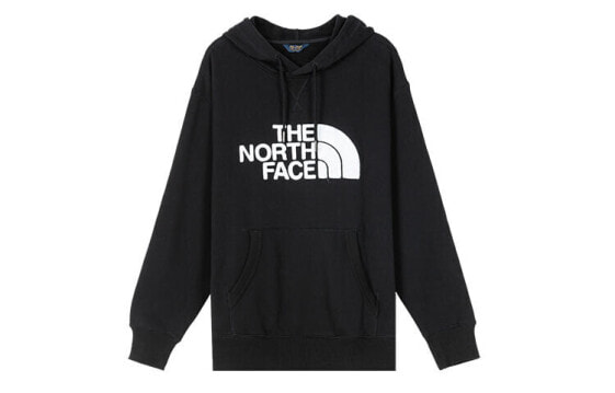 北面THE NORTH FACE Logo刺绣运动套头连帽卫衣 男女同款 黑色 / Толстовка THE NORTH FACE NF0A4NEQ-JK3