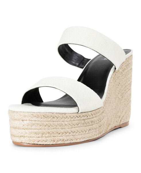 Women's Luna Two-Strap Slide Espadrille Wedge Sandals