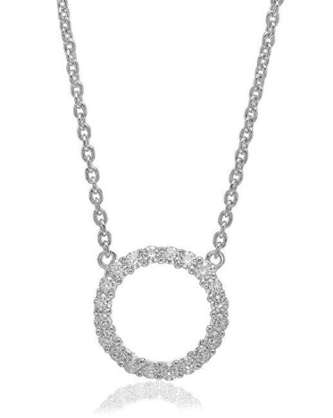 Charming silver necklace with cubic zirconia Biella SJ-C338(1)-CZ