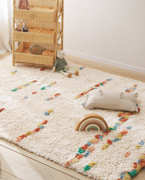 Children’s rectangular rug with colourful details