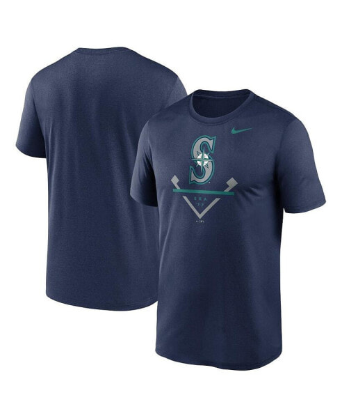 Men's Navy Seattle Mariners Icon Legend Performance T-shirt