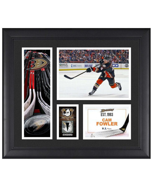 Картина с игровым шайбой игрока Anaheim Ducks Cam Fowler Fanatics Authentic 15" x 17"