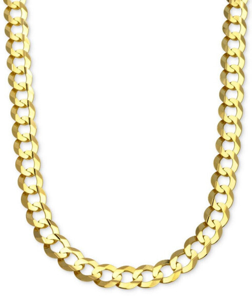 22" Curb Link Chain Necklace in Solid 10k Gold
