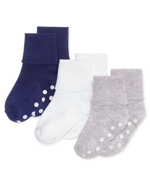 Baby Boys Cuffed Low Cut Socks, Pack of 3, Created for Macy's