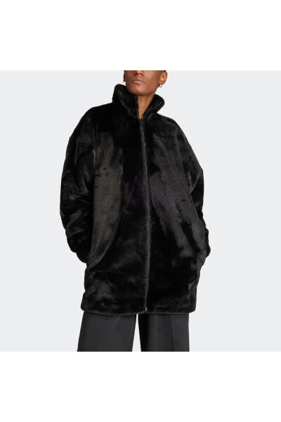 FAUX FUR JACKET BLACK Ceket IS5254