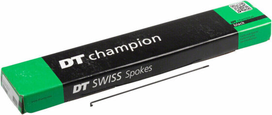 Спицы DT Swiss Champion 2.0мм, 195мм, J-bend, черные, 100 шт. в коробке