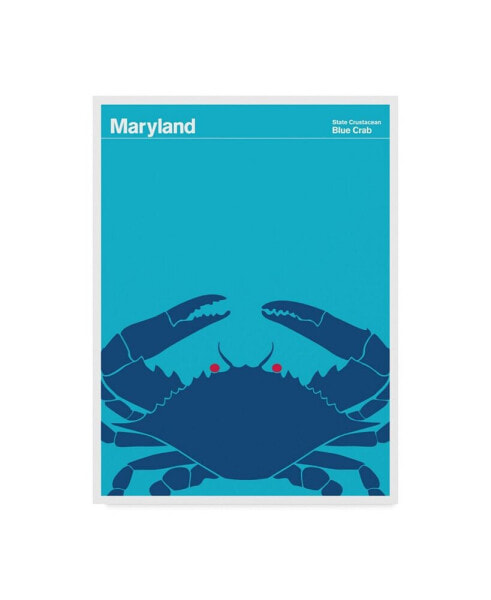 Print Collection - Artist 'Blue Crab Maryland' Canvas Art - 14" x 19"