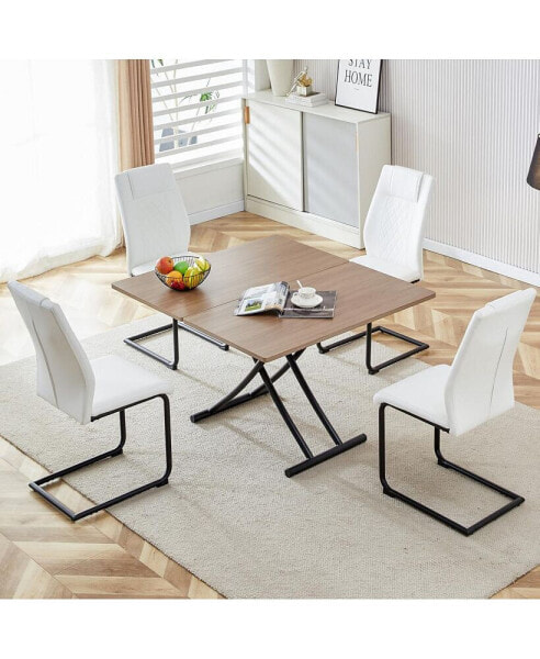 Стол подъемный и 4 обитых стула Simplie Fun современные минималистские