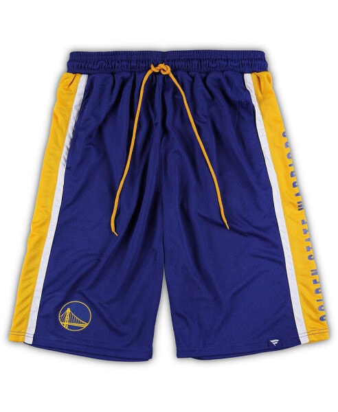 Men's Royal Golden State Warriors Big and Tall Referee Iconic Mesh Shorts