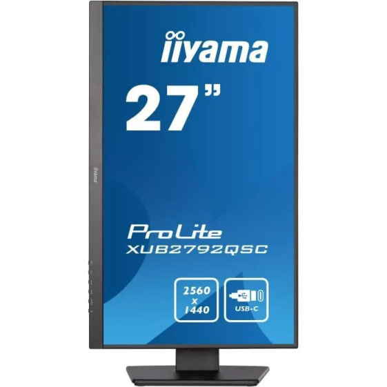 PC -Bildschirm - IIYAMA Prolite XUB2792QSC -B5 - 27 WQHD - IPS Slab - 4 ms - 75Hz - HDMI / DisplayPort / USB -C / USB -Hub - einstellbares Fu